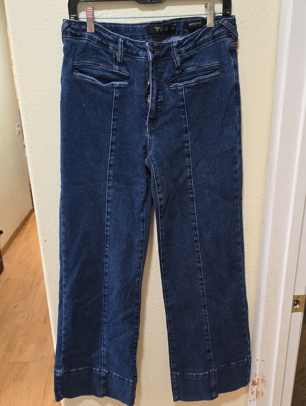 Lucky & Blessed Front Seamed Dark Blue Women's Jeans